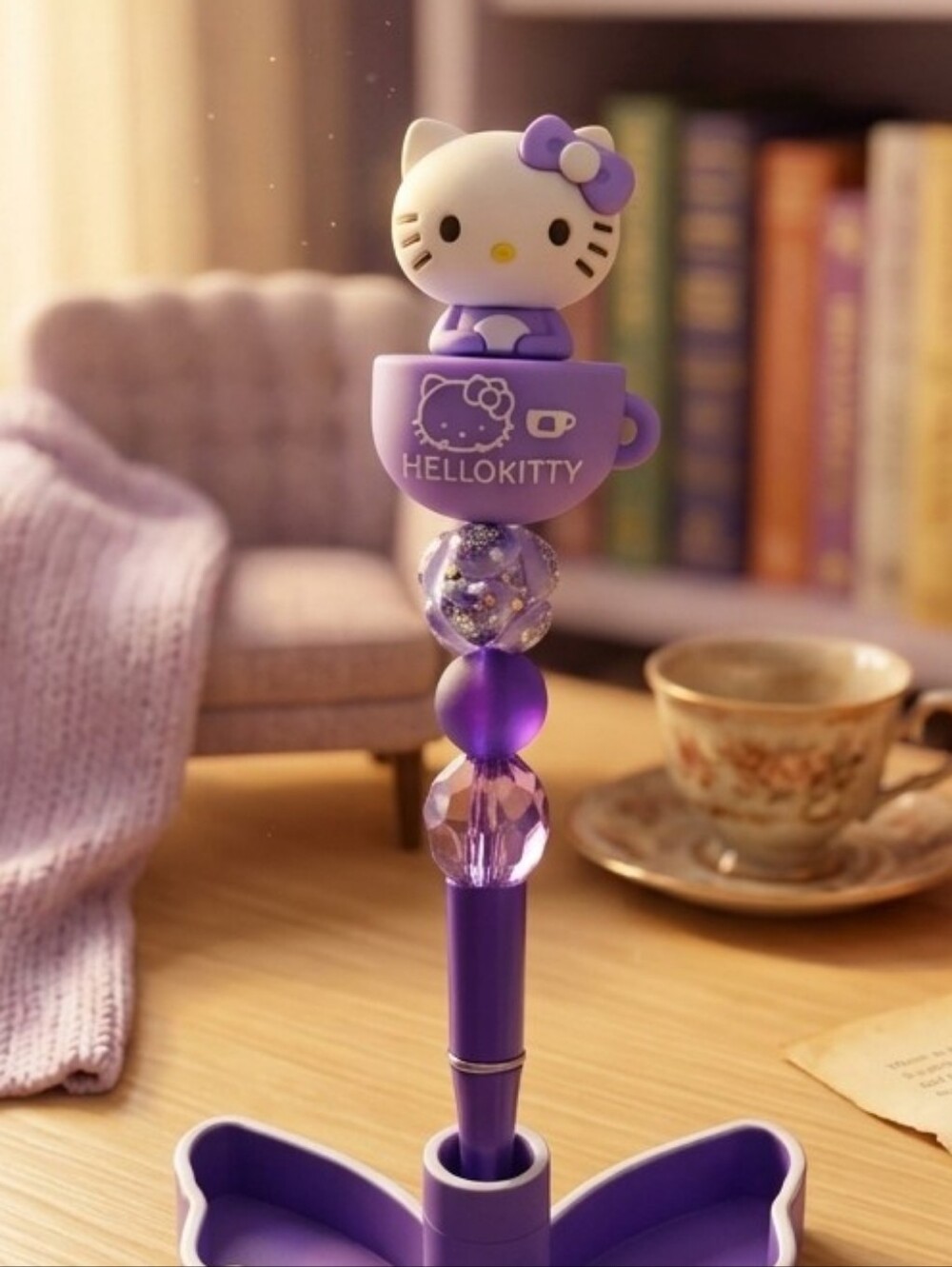 Hello Kitty Purple In Beadable Pen
